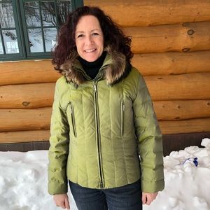 Postcard fur collar jacket